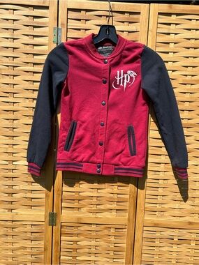 🐾2/$8- Harry PotterKids' Red and Black Letterman Jacket with HP Crest